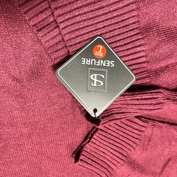 NWT - Senfure Turtleneck Sweater Dress - Oversized size L Burgendy - Picture 4 of 5